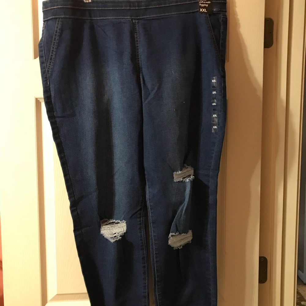 Hi waisted pull on ankle leggings